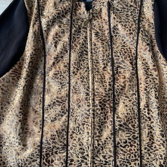 TanJay  Leopard Print Knitted Full Zip Jacket - Picture 8 of 15